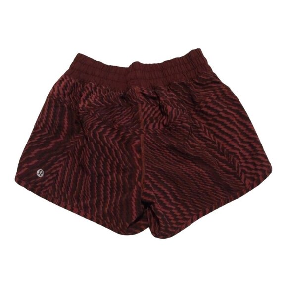 Lululemon Tracker Short III 4-way Stretch Bordeaux Drama Sz 4 Mid-Rise Running‎ - Picture 5 of 8